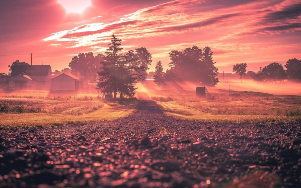 Пейзаж рассвет