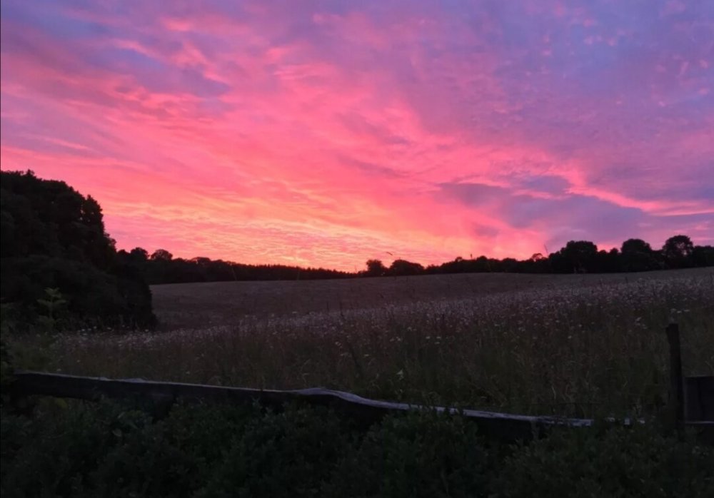 Закат в деревне Эстетика