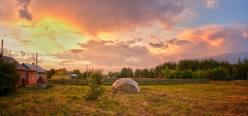 Панорама русской деревни