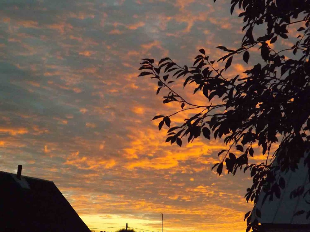 Закат за окном