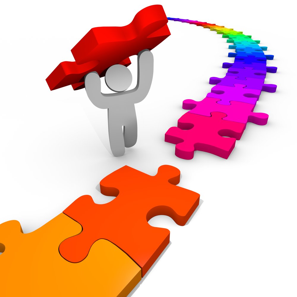 Двухцветный пазл