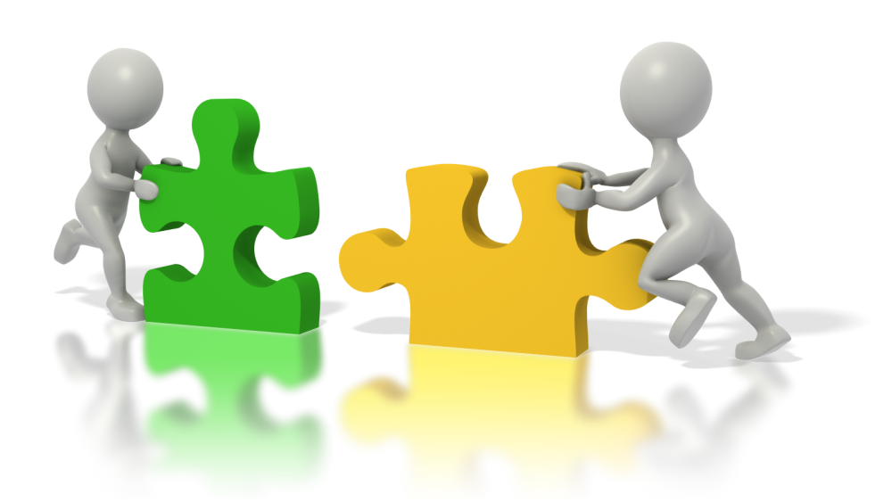 Человечки собирают пазл