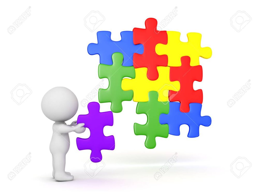 Человечки с пазлами