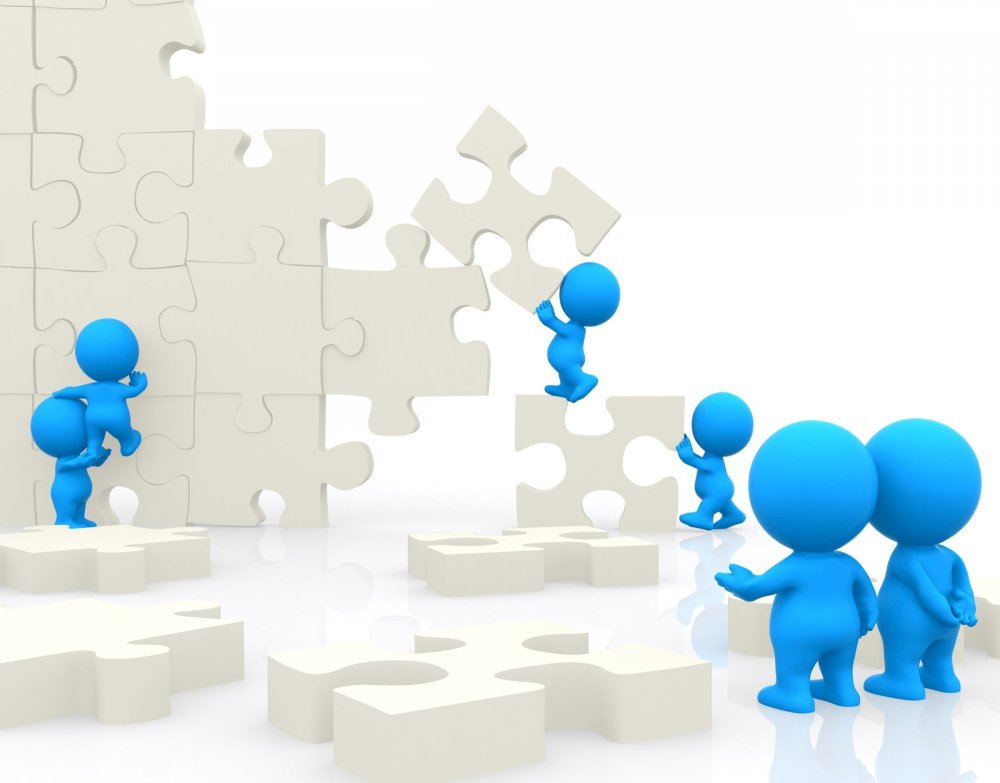 Символы человечки с пазлами