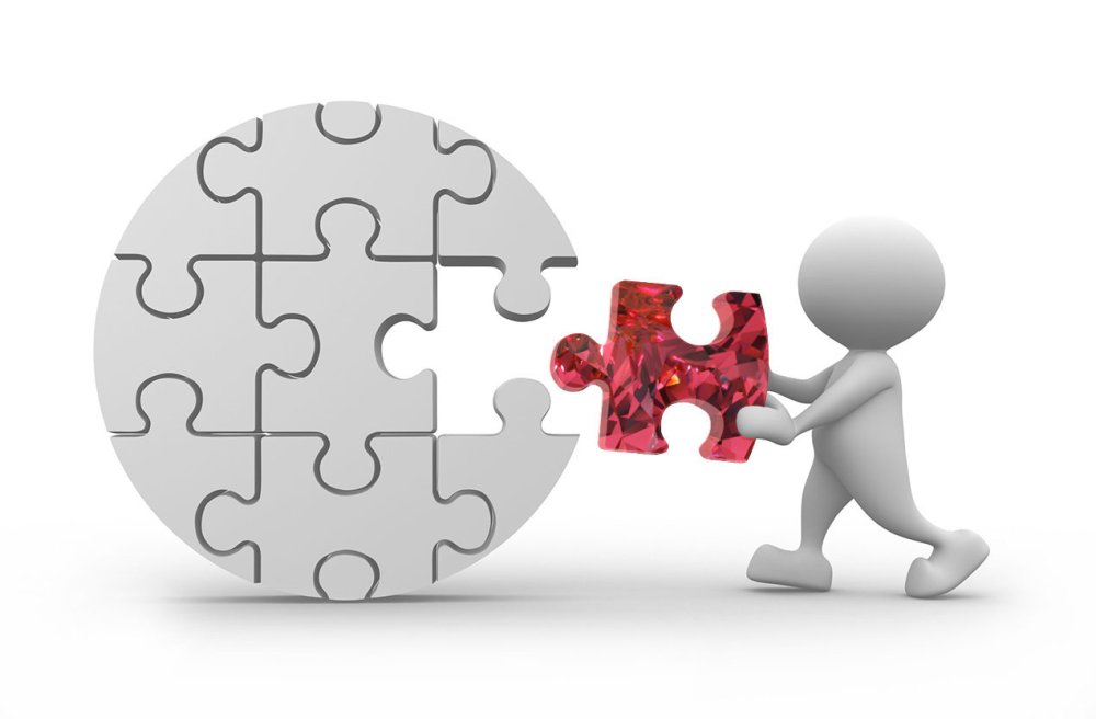 Человечки собирают пазл