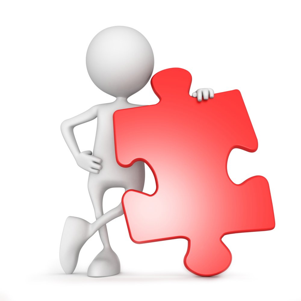 Человечки собирают пазл