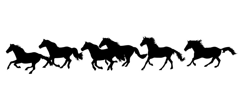 Лошадь на сером фоне