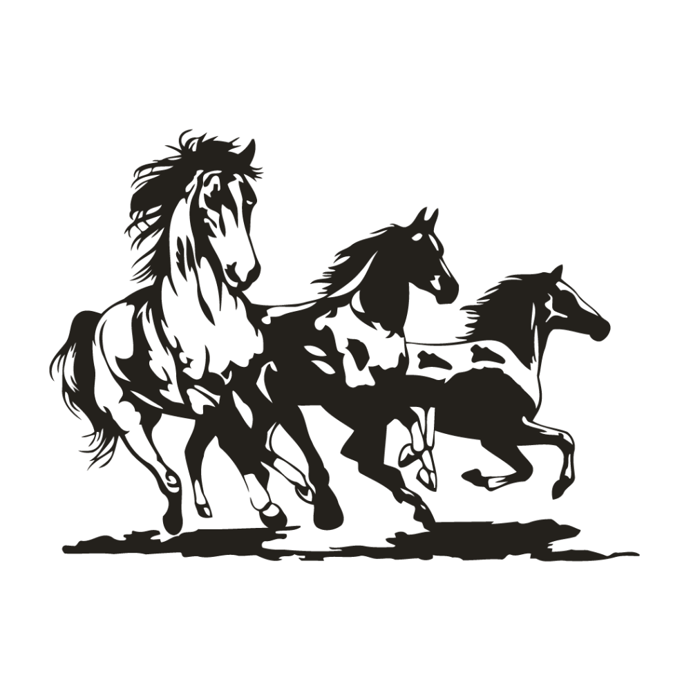 Силуэт лошади на дыбах