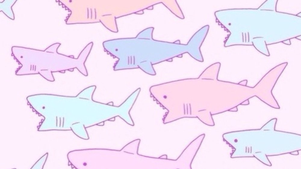Обои с акулами из Икеи рисунки
