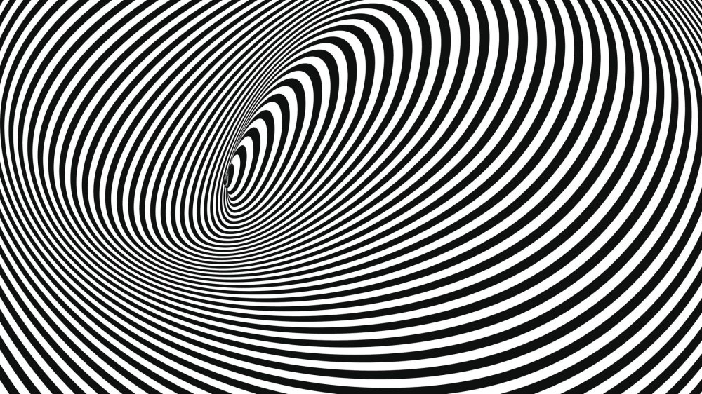 Черно белая спираль