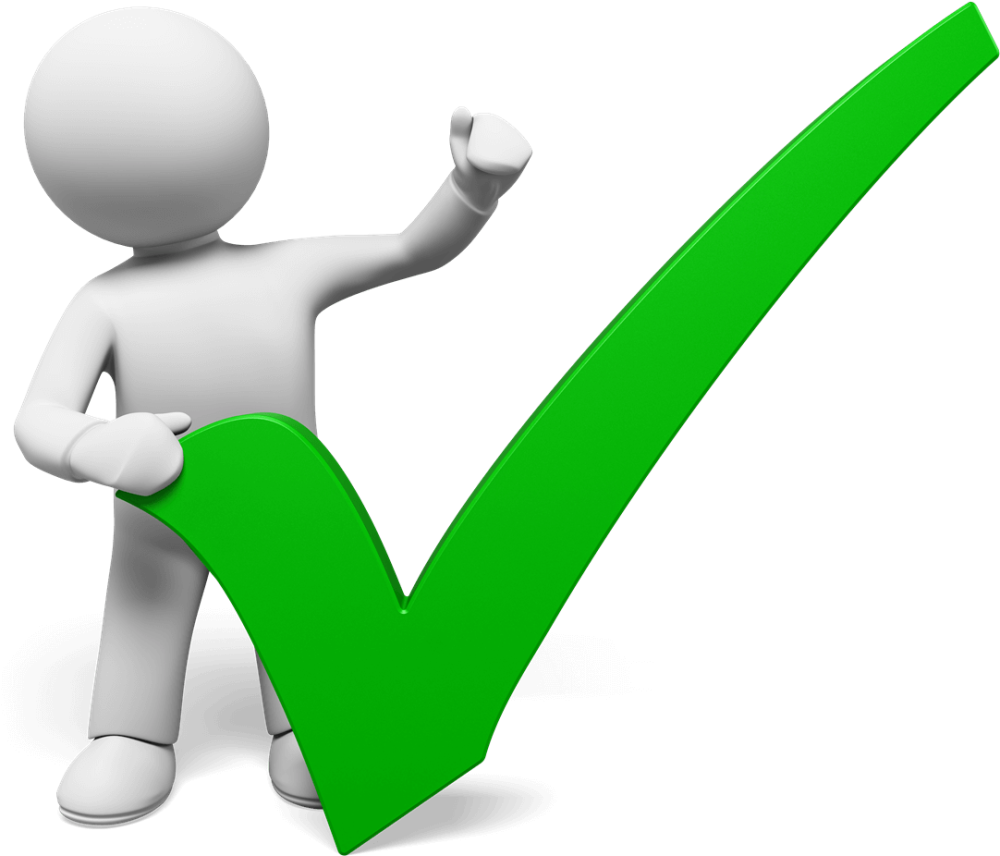 Человечек с зеленой галочкой