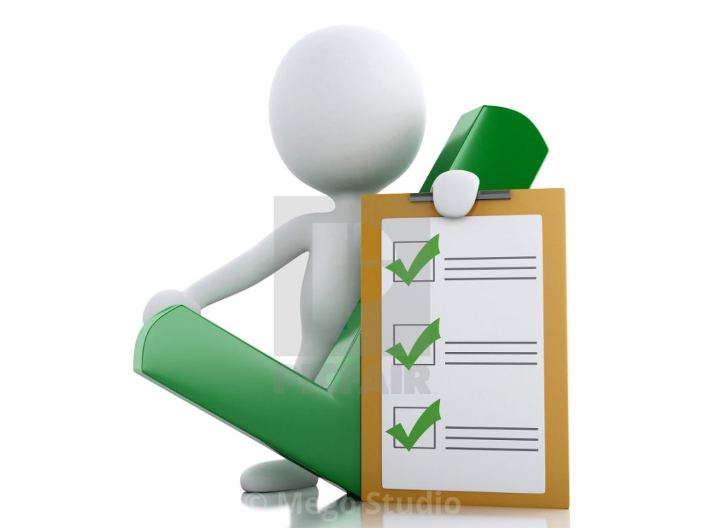 Белый человечек со списком