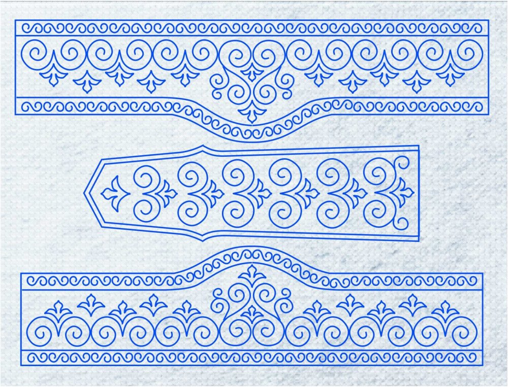 Голубой фон с татарским узором