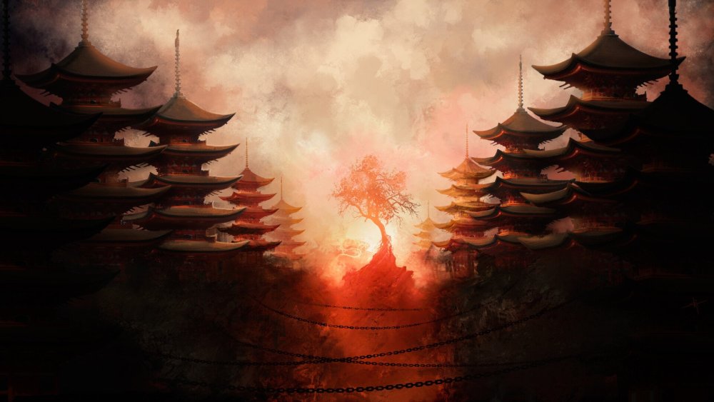 Японская живопись акварелью