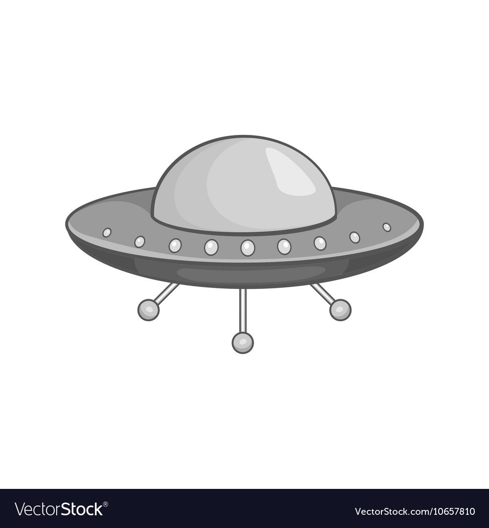 Летающая тарелка в мультяшном стиле