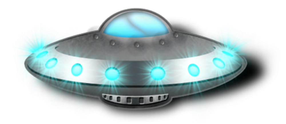 Космический корабль на прозрачном фоне