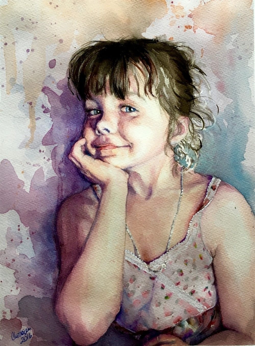 Портрет акварелью