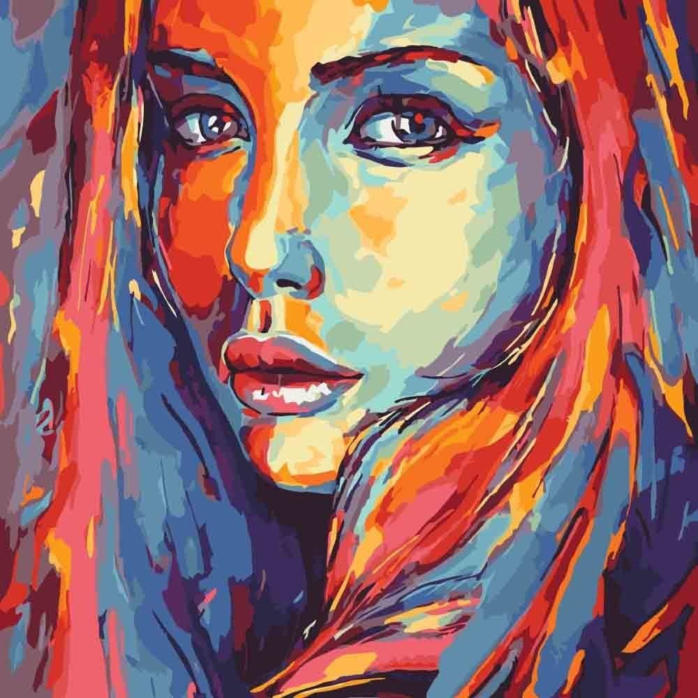 Портрет девушки красками