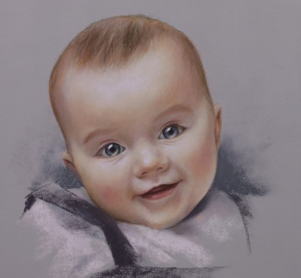 Портрет ребенка пастелью
