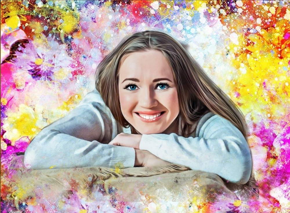 Арт портрет на холсте