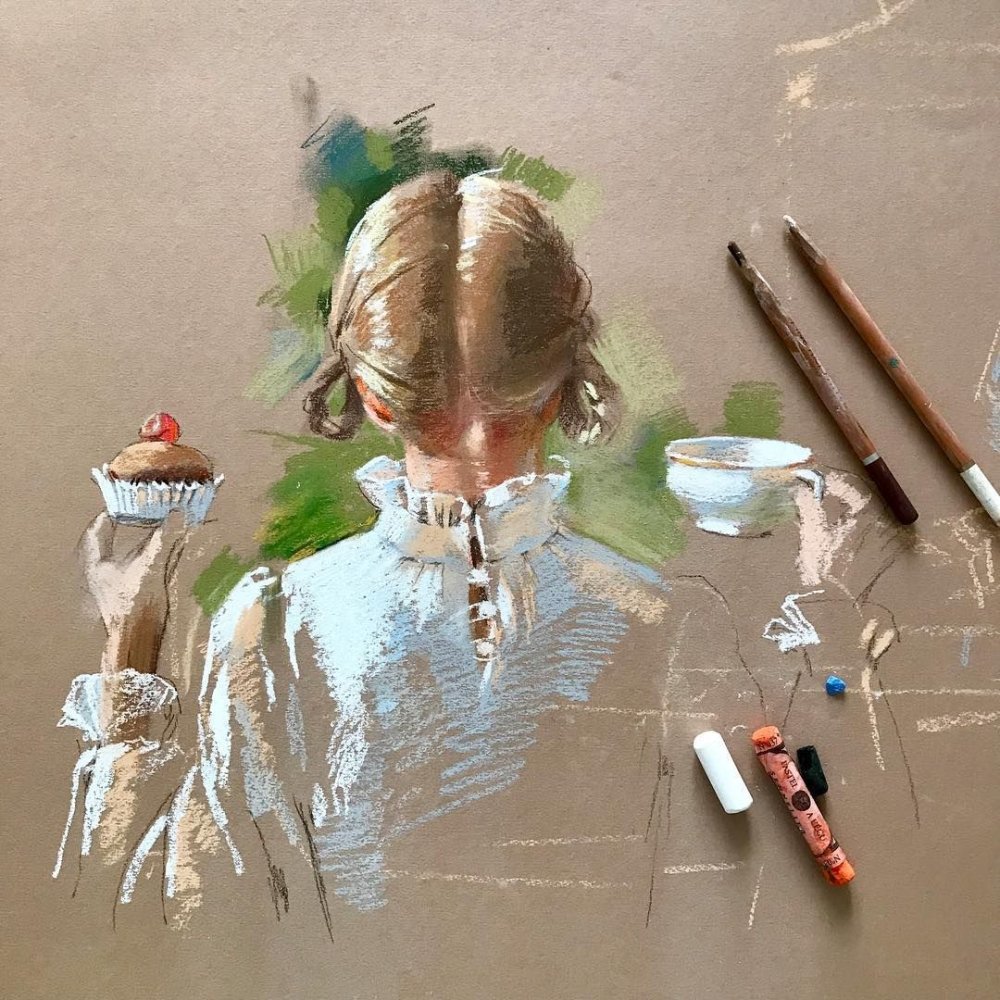 Иллюстрации пастелью