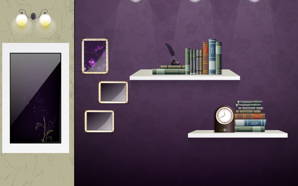 Красивые книжные полки