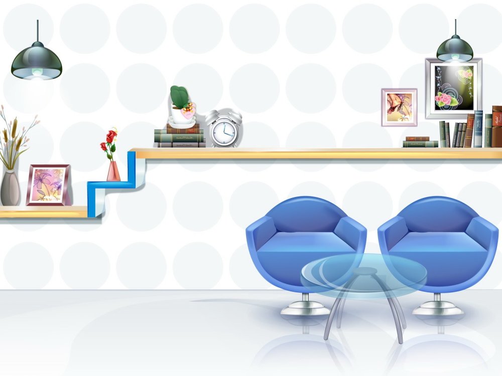 Пустые книжные полки