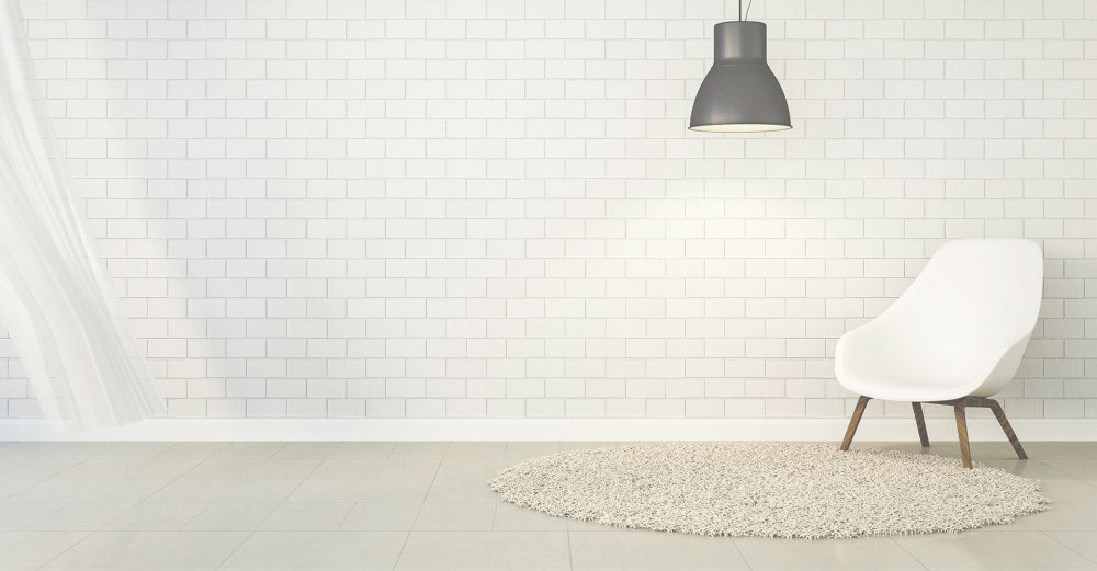 Стена лофт белый кирпич