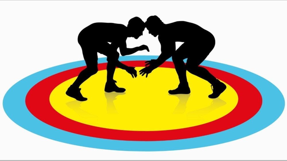 Греко-Римская борьба силуэты борцов