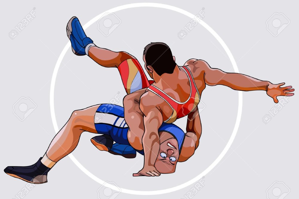 Греко-Римская борьба борец вектор