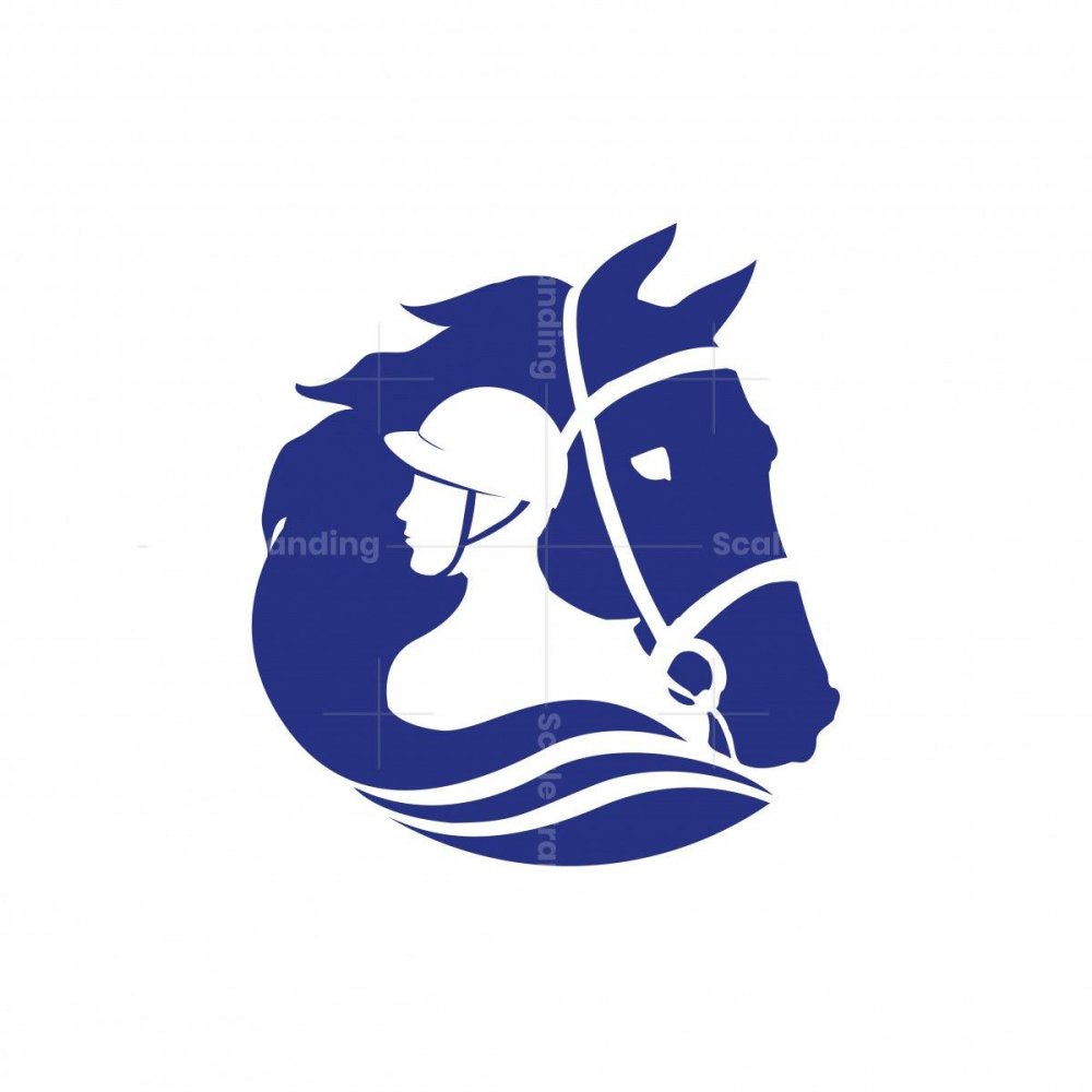 Horse logo негативное пространство