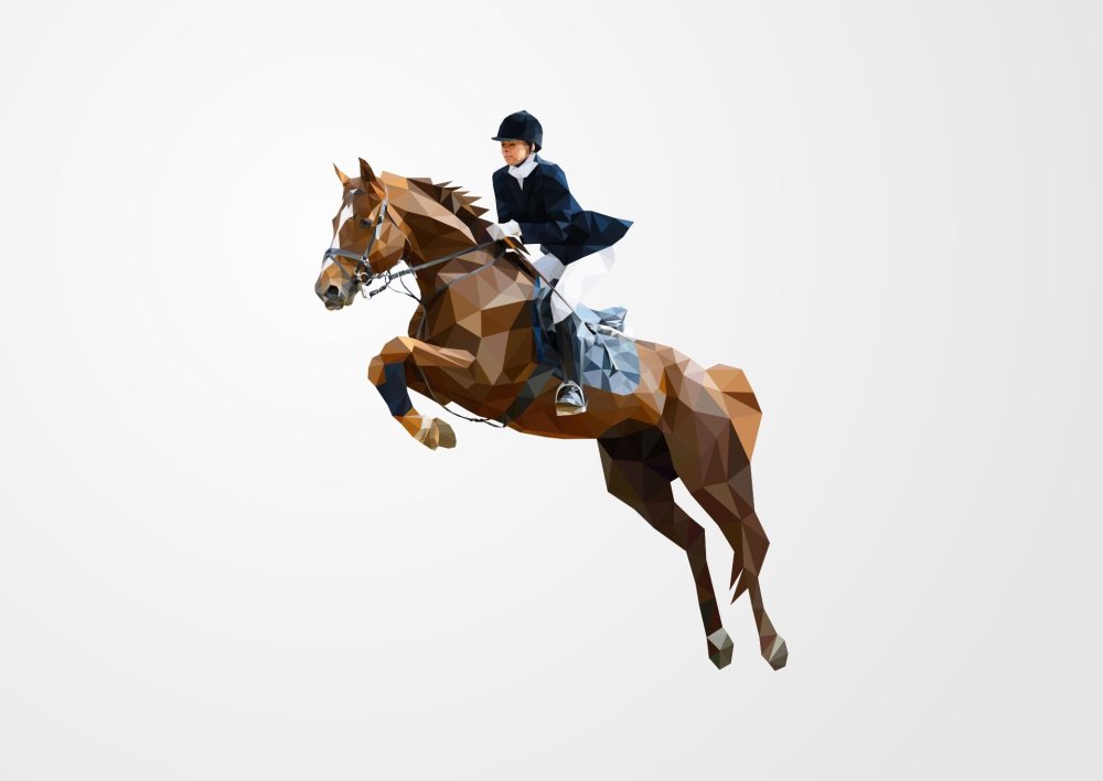 Прыжки на лошади фон