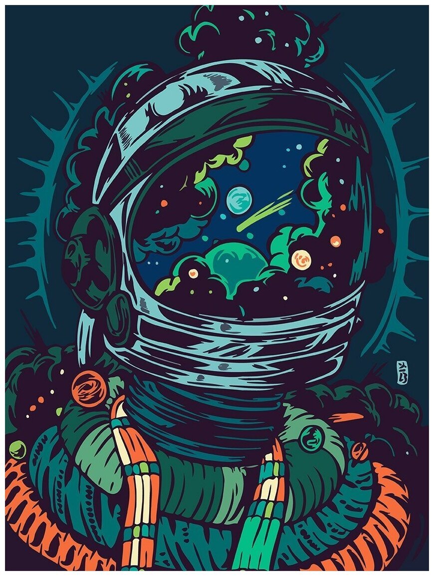 Контурные Татуировки космонавт