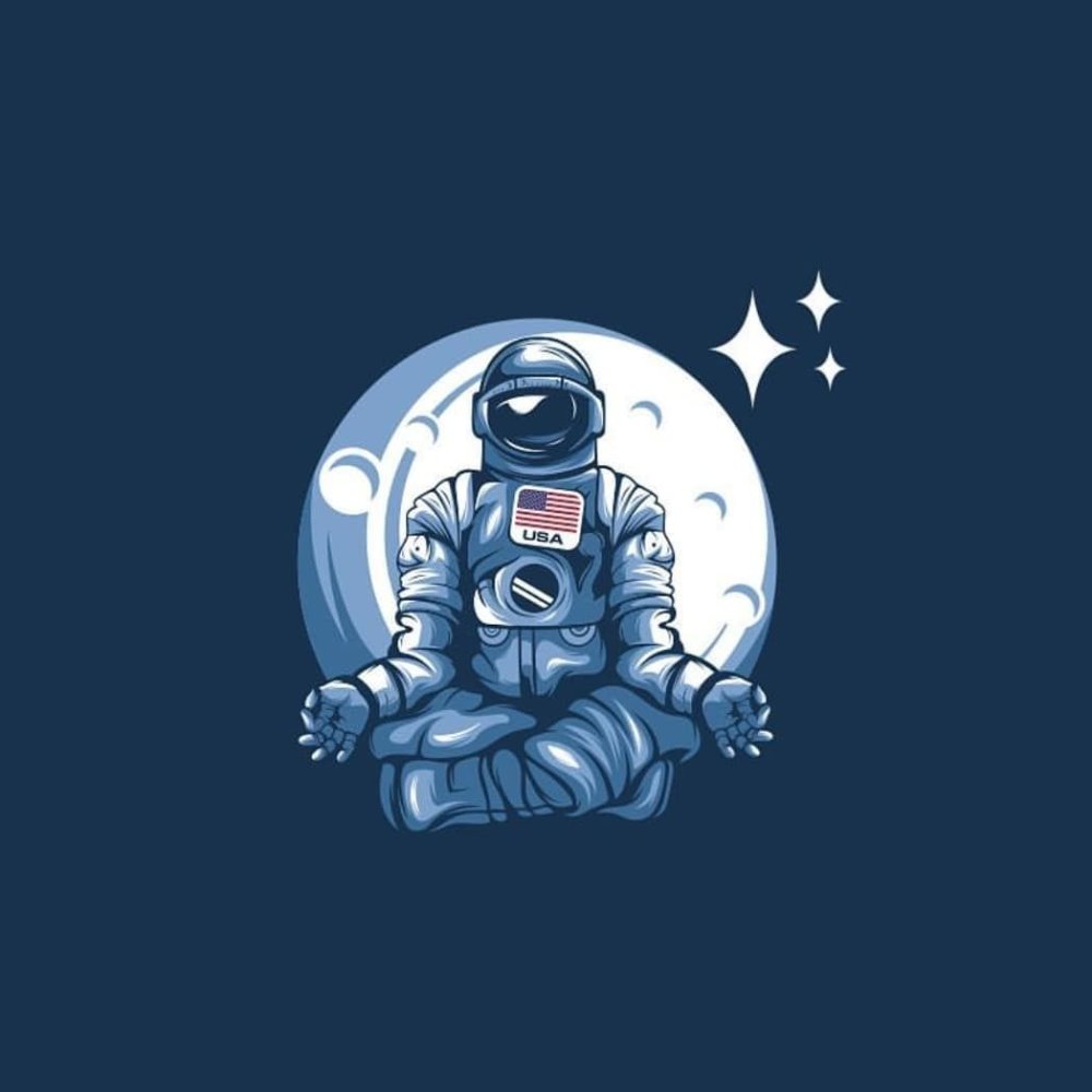 Космонавт арт мультяшный стиль