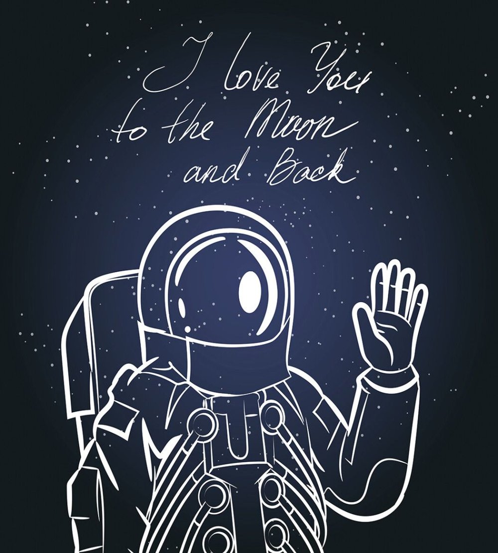 Космонавт на темном фоне