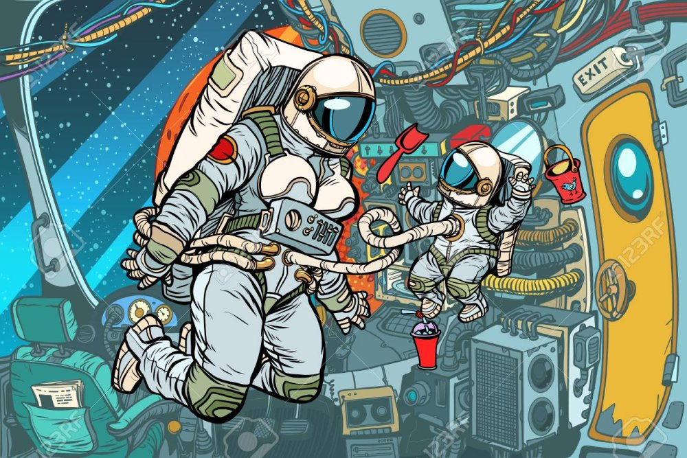 Космонавт вектор сбоку