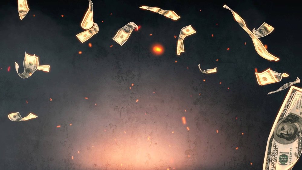 Деньги на темном фоне