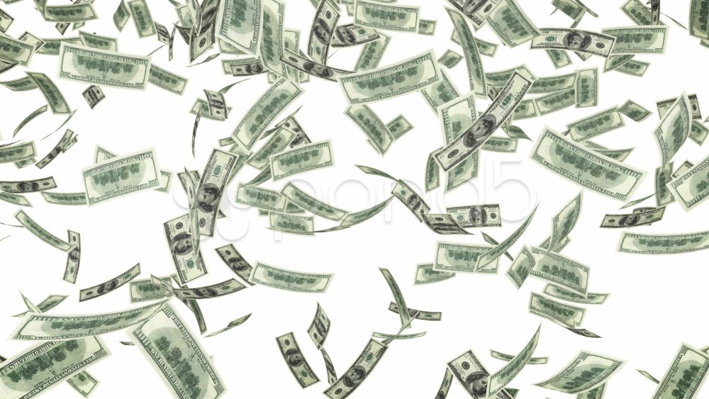 Падающие деньги для фотошопа без фона