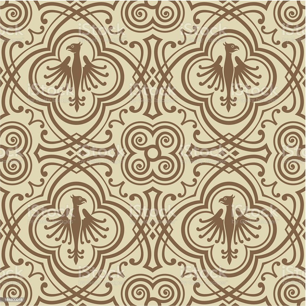 Средневековый паттерн вектор