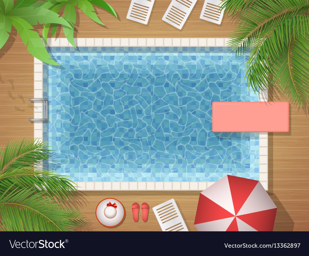 Бассейн вектор вид сверху