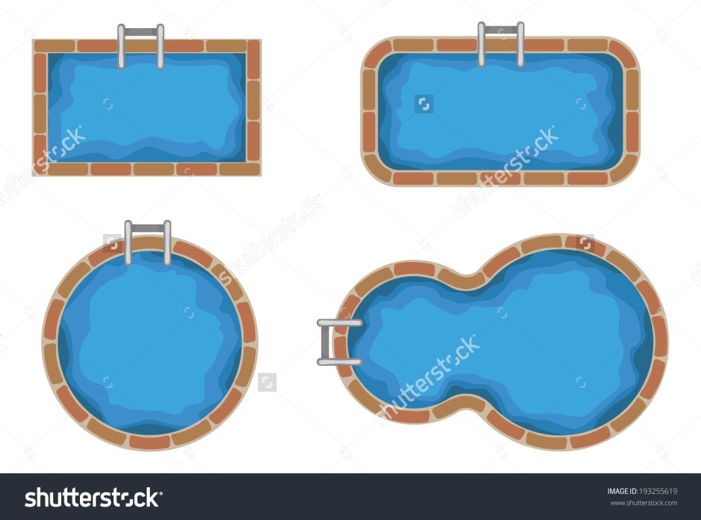 Круглый бассейн вид сверху