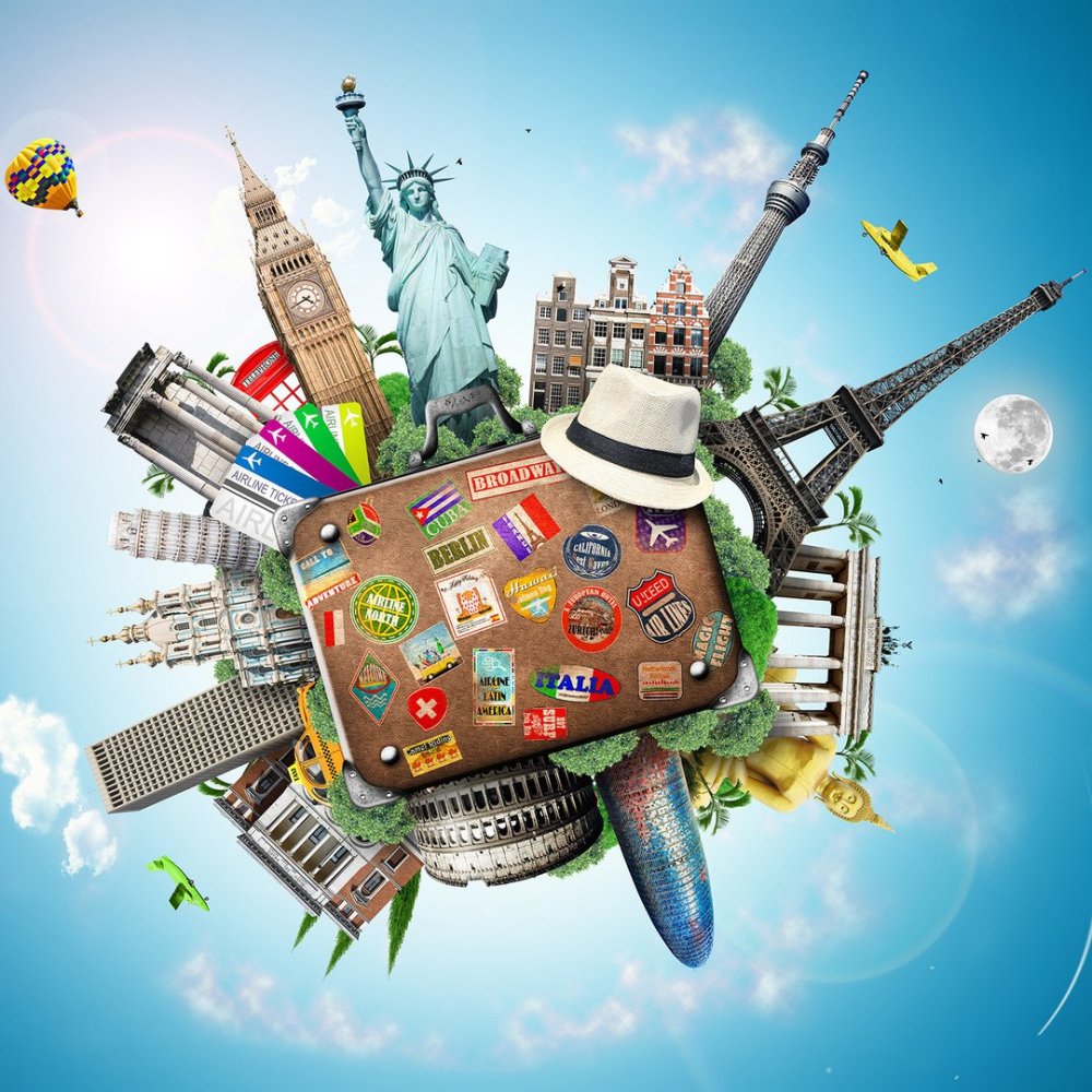 Достопримечательности мира коллаж