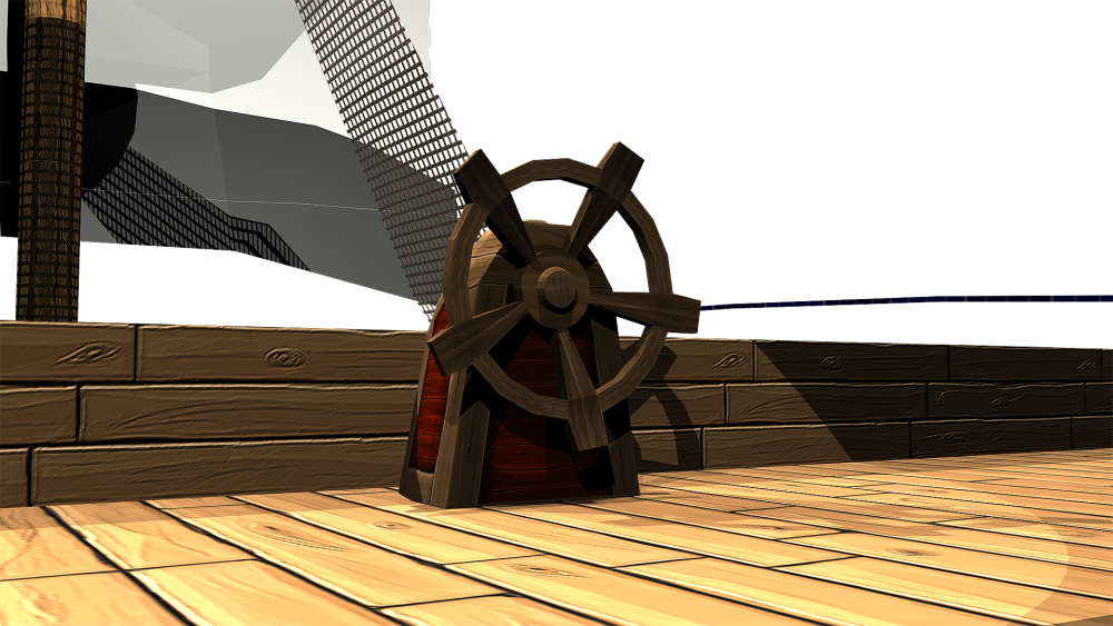 Палуба пиратского корабля фон