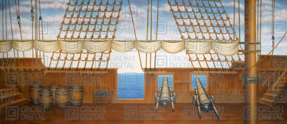 Палуба корабля мультяшная