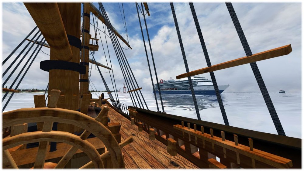 Палуба корабля сбоку