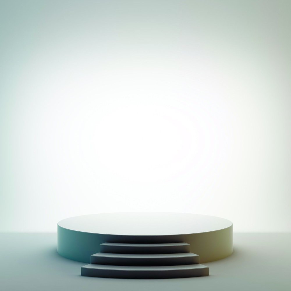 Черный круглый подиум