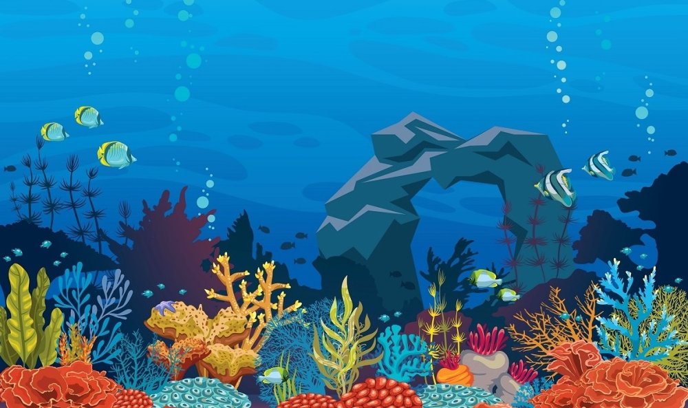 Морское дно мультяшное