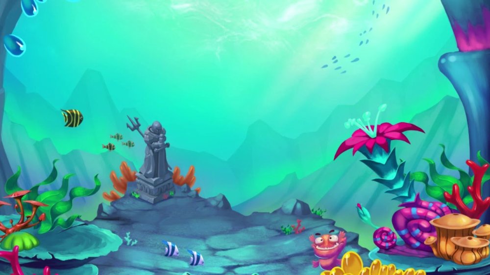 Морской мир мультяшный фон