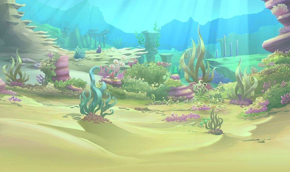 Морское дно для детей без рыб