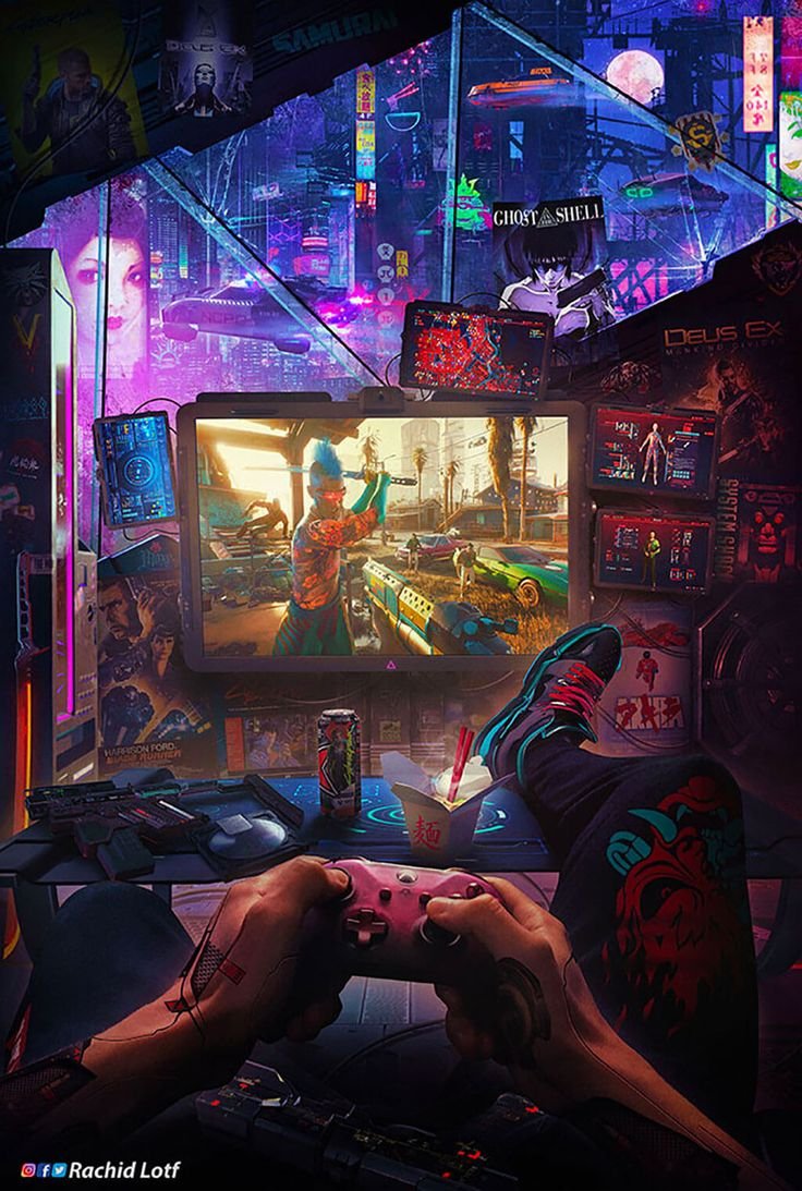 Cyberpunk 2077 улица 4к